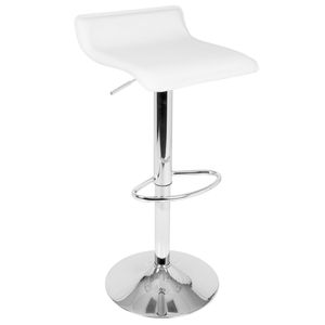 Juego de Barra Contemporáneo Spyra Ale de 3 Piezas, Ajustable, de Metal Cromado, con Acrílico Transparente, Iluminación LED, Tablero de PVC Blanco, Muebles de Barra - Product Image 4