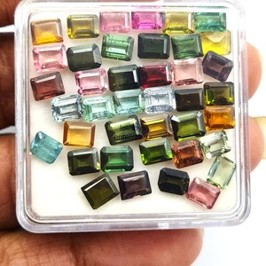 8x10mm Tourmaline Octogone Coupe Pierres Précieuses En Vrac Perles Naturelles Multi Tourmaline Calibré Pierre Pour La Fabrication De Bijoux En Gros En Vrac - Product Image 2