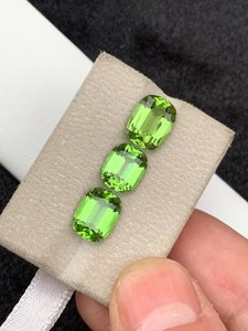 Piedras preciosas facetadas de peridoto verde natural, piedras sueltas para la fabricación de joyas, anillos, colgantes, collares, cristales - Product Image 2