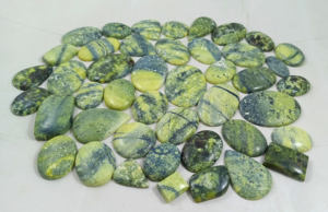 Wholesale Lot of Green Serpentine Jasper Cabochon Natural Gemstone for Making Loose Stone Jewelry - Product Image 2