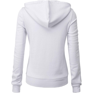 เสื้อฮู้ดผู้หญิงสำหรับฤดูหนาว ผ้าฝ้าย 100% ระบายอากาศได้ดี มีซับใน  พร้อมปักโลโก้ด้านหน้าได้ตามต้องการ  ขั้นต่ำในการสั่งซื้อน้อย ดีไซน์ไหล่ตก ราคาประหยัด - Product Image 4