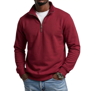 <b>Men</b> Zipper <b>Sweatshirts</b> Spring Quarter <b>Zip</b> Pullover <b>Half</b> Zipper Hoodie for <b>Men</b> Gym Man Autumn Solid <b>Men's</b> <b>Sweatshirt</b> - Product Image 3