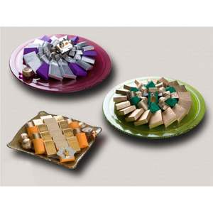 Elegant Circular Metal Serving Tray 16 Compartment Chocolate <b>Gift</b> <b>Box</b> Base Decorative Candy Plate Wholesale Party Centerpiece - Product Image 4