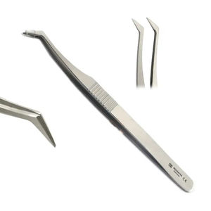 Pinzas Dentales Manuales Reutilizables Dogmatic International, Antiestáticas, para Extensiones de Pestañas, Tipo L, Instrumentos Quirúrgicos, Acabado Satinado - Product Image 3