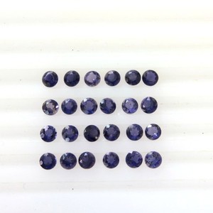 Iolita azul natural de 3 mm, facetada, de corte redondo, piedra preciosa suelta, cuentas de iolita calibradas para la fabricación de joyas, collares y pulseras. - Product Image 3