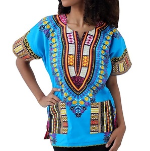 Camisas Dashiki Africanas con Estampado Geométrico y Bloques de Color, Estilo Moderno, Talla Grande, con Bolsillos, Ropa de la Tierra - Product Image 5