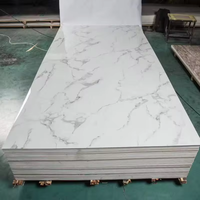 Panneau mural décoratif en plastique pour intérieur, revêtement mural en PVC, dalles de marbre en PVC SPC