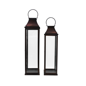 Ensemble de 2 lanternes les plus vendues pour la décoration de mariage, verre biseauté 5 mm et acier inoxydable, lanternes faites à la main et personnalisées - Product Image 1