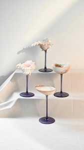 Verres à vin personnalisés en forme de coquillage, coupe conque avec perle pour décoration de mariage à la plage, verres à vin personnalisés avec pendentifs, cadeau de mariage - Product Image 4