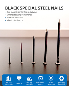 Clous en acier <span class=keywords><strong>spécial</strong></span> de classe 8.8 de haute qualité, professionnels, personnalisables, revêtement en oxyde noir lisse, prix de gros - Product Image 6