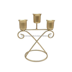 Bougeoir en métal fabriqué à la main Design classique et contemporain pour une décoration élégante pour la maison et l'événement à un prix abordable du grossiste - Product Image 4