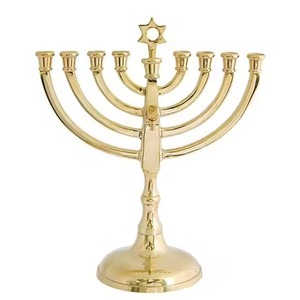 Candelabro de Metal Estilo Tradicional, Portavelas para Hanukkah, Candelabro Decorativo, Adorno para el Hogar - Product Image 3