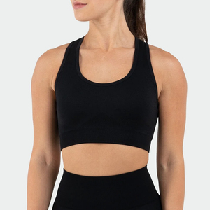 Sujetador Deportivo para Mujer, Tallas Grandes, Ligero, Transpirable, Sin Costuras, de Alta Sujeción, Antibacterial, con Logotipo Personalizado en la Parte Delantera, para Fitness, Entrenamiento y Gimnasio - Product Image 3