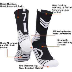 Custom Made Adults Size High Elastic Jogging <b>Socks</b> Lightweight Comfortable Knitted Sports Compression Athletic <b>Socks</b> - Product Image 3