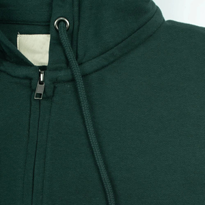 Sweat-shirts à capuche zippés pour hommes 100 % coton, épais, en polaire thermique, style urbain, couleur unie, en promotion - Product Image 6