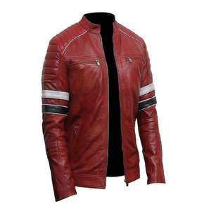 <b>Men</b> Classic Leather <b>Jacket</b> Premium Soft Full Zip Comfortable Casual Durable Regular Fit Winter Quick Dry Breathable Fashion - Product Image 3