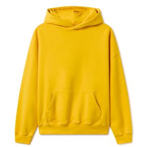 เสื้อฮู้ดดี้ผ้าเฟรนช์เทอร์รี่สีเขียวสำหรับผู้ชาย ผ้าฝ้าย 100% หนัก 600-700 กรัม ทรงหลวมไหล่ตก - Product Image 1