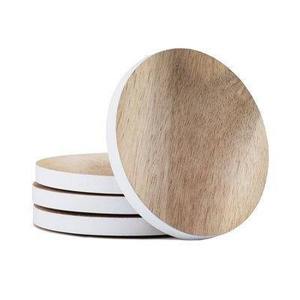 Ensemble de sous-verres en bois naturel faits à la main, protection de table, décoration pour la maison, la cuisine et le bar - Product Image 3