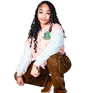 Cropped Varsity Jacket Black Custom Embroidered Letterman Jacket Women Short Bomber <b>Coat</b> Casual Streetwear Fashion Outerwear - Product Image 1