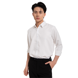 เสื้อเชิ้ตผู้ชายลำลองแบบทอ ผ้าโพลีเอสเตอร์/คอตตอน ป้องกันรอยยับ พิมพ์ลายตามสั่ง ODM แขนยาว โลโก้หลายตำแหน่ง ระยะเวลาผลิตตัวอย่าง 7 วัน - Product Image 1