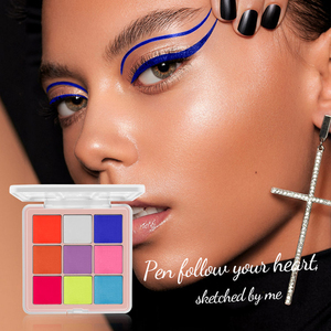 Palette d'eyeliner crème mat en 9 couleurs, eye-liner gel coloré imperméable longue durée pour un maquillage artistique - Product Image 4