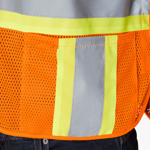 Hi Vis Winter Warm Workwear ANSI Class 1 Waterproof LED Flash Road Safety Vest Customizable Big Size Casual Solid Reflective - Product Image 4