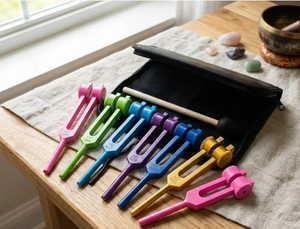 Juego de 7 diapasones para chakras, sanación por sonido, meditación, equilibrio de la mente y el cuerpo, energía... - Product Image 6