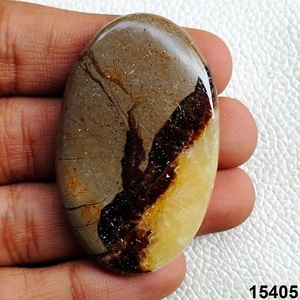 Yellow Septarian crystal cabochon Semi-Precious loose gemstone for sale by single piece for your <b>personal</b> needs - Product Image 1