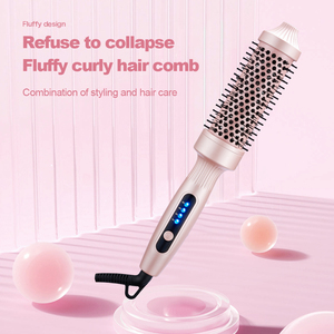 Manufacturer Wholesale Fast <b>Heating</b> Curling Iron <b>Brush</b> 4 Temp Hair Styler PTC <b>Heating</b> LED Display Portable Salon Household Tool - Product Image 4
