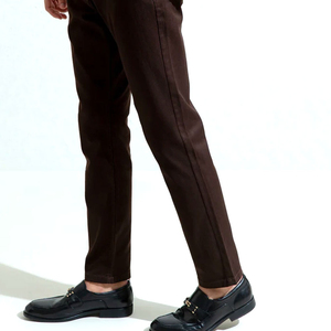 2026 New Men's <b>Brown</b> Slim Fit Straight Leg Denim Jeans High Waist Cotton Casual Pants Autumn Wear - Product Image 3