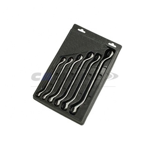 Jeu de clés à anneau métriques à double extrémité, peu profondes et décalées, 6 pièces, TAIWAN CALIBRE - Product Image 1