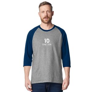 เสื้อยืดแขนสามส่วนสีเทากรมท่าสำหรับผู้ชาย ทรงเบสบอล ผ้าฝ้าย 100% เสื้อผ้าลำลองสำหรับเล่นกีฬา ระบายอากาศได้ดี คอกลม รับสกรีนโลโก้ ผลิตตามแบบ OEM ODM - Product Image 2