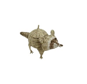 Wicker Hand Woven Raccoon Animal Shape Storage Pot with rattan <b>present</b> and gift High Volume Sourcing Commercial Trade Import - Product Image 2