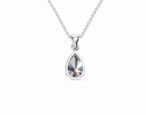 Colgante Solitario de Diamante Cultivado en Laboratorio Forever Pear Dreams de 0.500 Quilates, 1 Pieza, Corte Pera, Oro Amarillo, Rosa o Blanco de 9K, 14K o 18K - Product Image 6