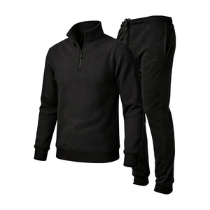 Men's Tracksuits 2 Piece <b>Sets</b> Quarter Zip Athletic Sweatsuits Casual Long Sleeve Sweat Suits For Mens Jogging Outfits - Product Image 1