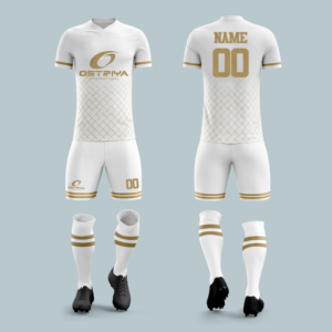 <b>Heat</b>-Transfer Printing Short Sleeve Men's Soccer Uniforms OEM Service Solid Color Uniform Sportswear Lightweight - Product Image 3