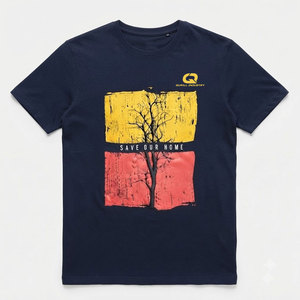 Camiseta Informal, Elegante y Cómoda, 100% Algodón, Suave, Transpirable, Ecológica, de Manga Corta, Premium para Uso Diario - Product Image 1