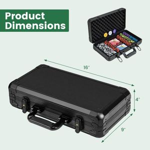 Juego de 300 Fichas de Póker Claytec Texas Holdem de 14 Gramos con Bandeja - Product Image 4