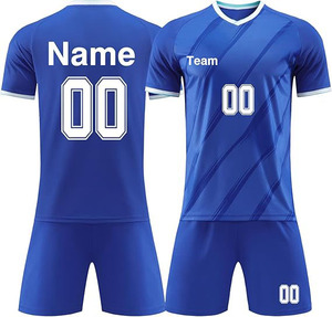Ensemble d'uniformes de football à séchage rapide, classique, pour hommes et femmes, kit d'entraînement de football avec maillot et short, short durable - Product Image 4