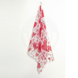 Silk Scarf Elegant Border Print For Hair Tying Neck Wrapping And Fashion Clothing Silk Scarf - Product Image 6