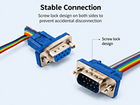 Cable D-Sub DB9 Macho a Hembra de Alta Flexibilidad, 9 Pines, RS232, Puerto Serie COM, Adaptador de Extensión, Cable de Comunicación