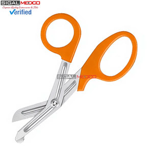 Ciseaux de traumatologie pour infirmières, 5,5 pouces, orange, en acier inoxydable de qualité allemande, pour premiers secours, bandages, urgences médicales, utilisation chirurgicale - Product Image 3