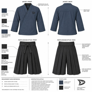 Dark Blue Unisex Karate Gi Uniform 100% Cotton Durable Regular Fit Adult Martial <b>Arts</b> Wear Quick Dry Breathable Lightweight - Product Image 5