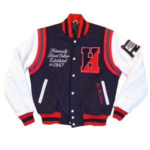 Veste de baseball d'hiver pour hommes de taille plus personnalisée OEM respirant en cuir de peau de vache en fourrure de mouton décontracté col montant patchs de broderie - Product Image 1