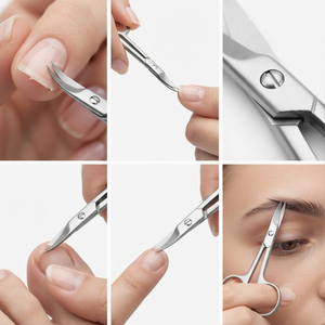 กรรไกรตัดเล็บสแตนเลสแบบตรง สำหรับตัดขนคิ้วและเล็บเท้า - Product Image 4