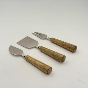 Cheese Knife <b>Set</b> Stainless Steel with <b>Wooden</b> Handle Perfect Cutlery for Restaurant Kitchen Lowest Price in india - Product Image 3