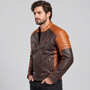 Veste de moto de qualité supérieure fabriquée en cuir durable, offre un ajustement confortable, vêtements de course pour moto. - Product Image 5