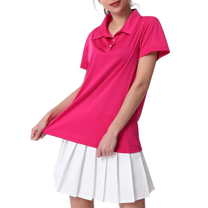 Polo de Mujer 2026, Color Sólido, Manga Corta, Casual, Tejido de Punto, Secado Rápido, 100% Poliéster, Corte Regular, Morado, Rosa, Negro - Product Image 3
