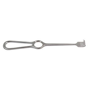 Retractor manual Volkman con mango de anillo tipo pata de gato, acero inoxidable, 22 cm (8 pulgadas), puntas afiladas de 4 puntas, para quirófano, de Dentavex - Product Image 1