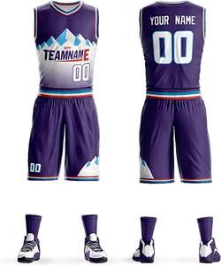 Ensembles de vêtements de sport de basketball personnalisés pour hommes, uniformes de basketball par sublimation, vêtements de basketball à séchage rapide, logos brodés - Product Image 6